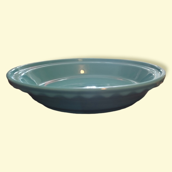 New Fiesta Deep Dish Pie Baker Pan Turquoise Blue - Picture 1 of 7